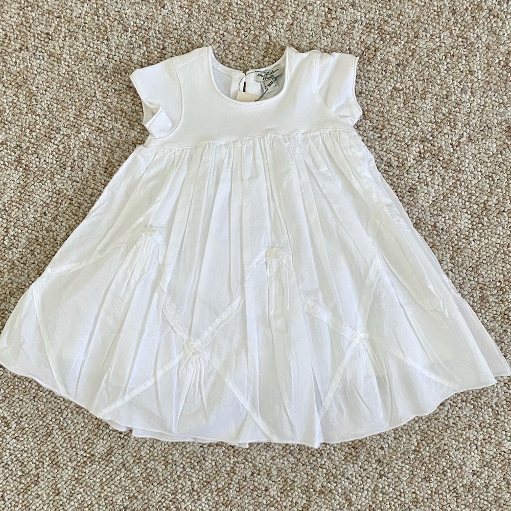 Eliane et Lana girls white dress 18M